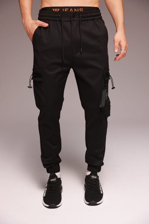 WJeans Cargo for man דגמח מכנס דבליו גינס אופנתי בצבע שחור